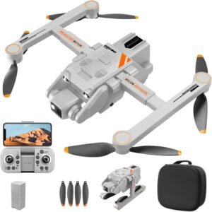 Drone with Dual Camera 1080P for Beginners, RC Quadcopter Foldable