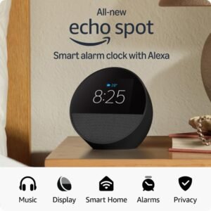 Amazon Echo Spot (latest model), Smart alarm clock with vibrant sound